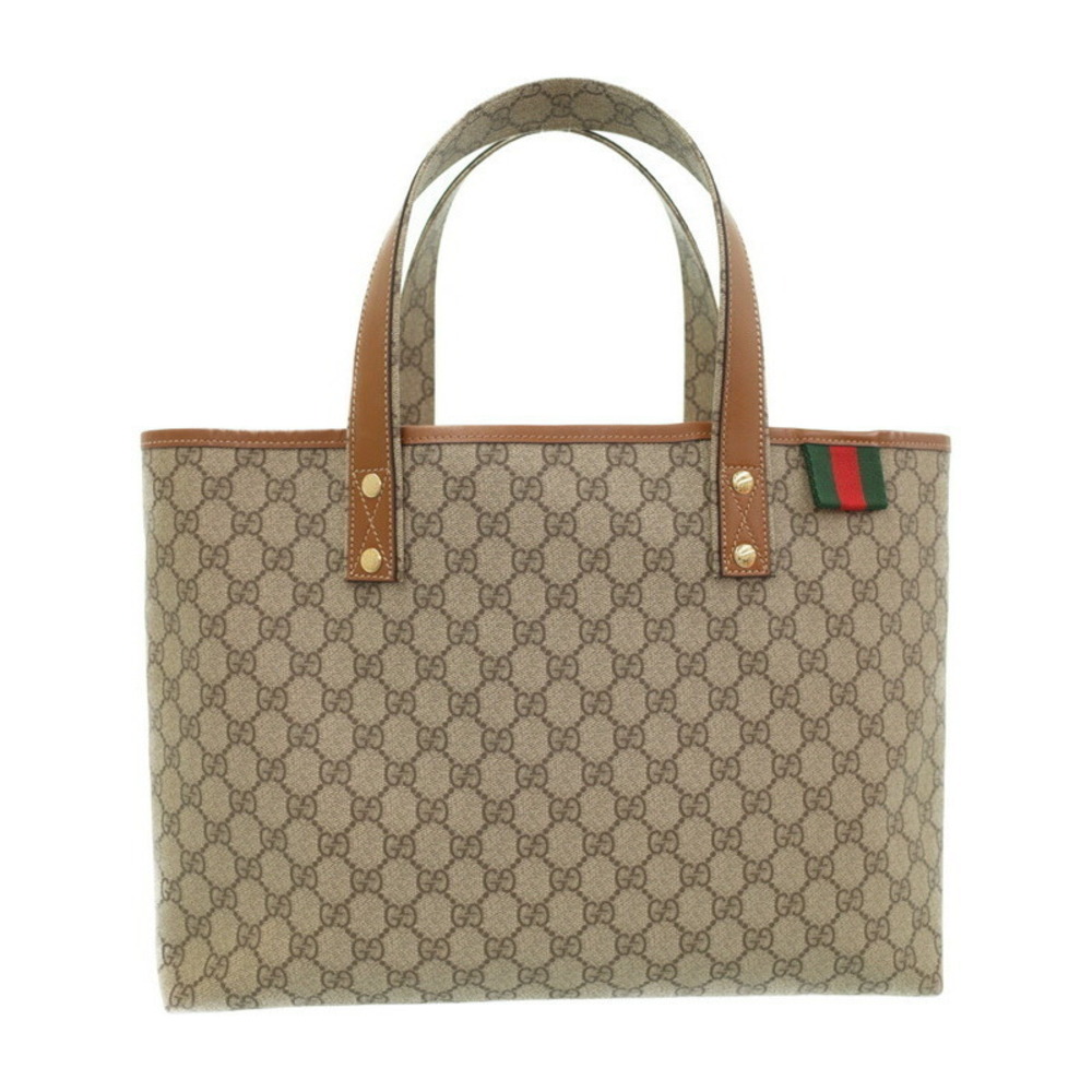 Gucci handbag beige brown GG canvas tote bag